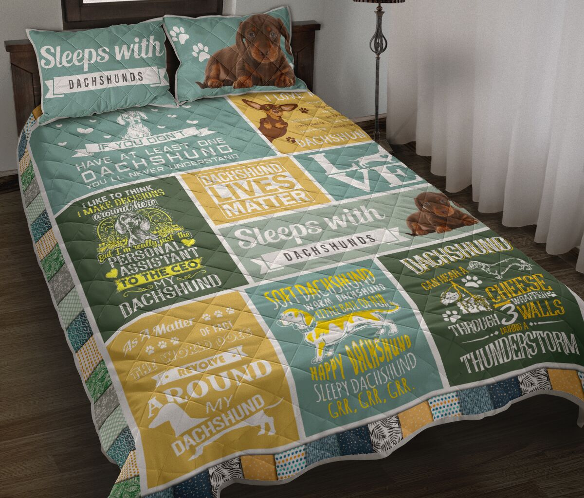 Dachshund Lover - Bed Set - Love Quilt Bedding Set