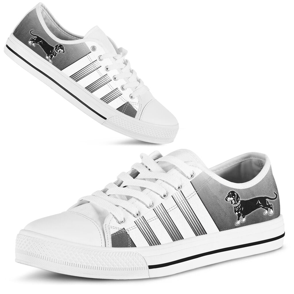 Dachshund 4 Stripes - Low Top Shoe - Love Love Top Shoes