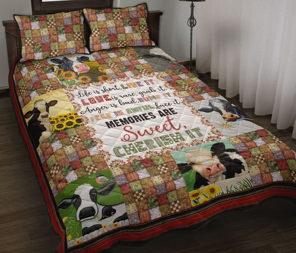 Quilt Bed Set - Cow - Life Is Short 49 - Love Quilt Bedding Set