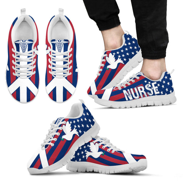 Nurse Peace Sneakers, Running Shoes, Shoes For Women, Shoes For Men, Custom Shoes, L- Love Sneakers