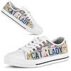 Cat Lady License Plates Low Top Shoes