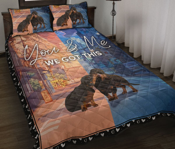 Dachshunds Got This - Quilt Bed Set - Nnl - Love Quilt Bedding Set