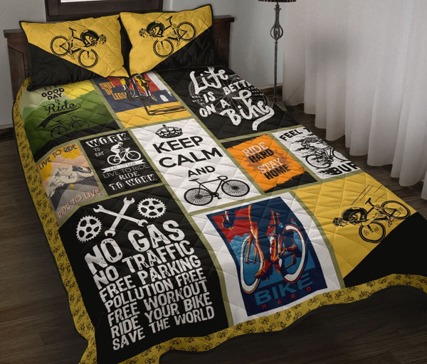 Cycling Keep Calm - Bed Set - Love Quilt Bedding Set