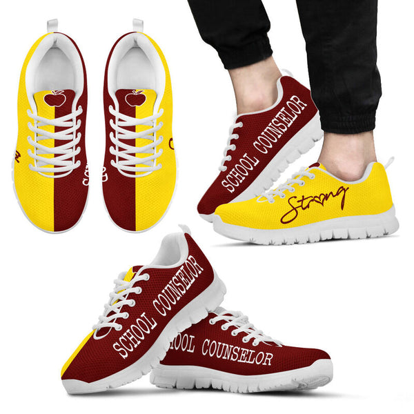 School Counselor Maroon Gold Kd Sneakers, Runni- Love Sneakers