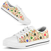 Dog Paw Flower Pattern - Low Top Shoe - Love Love Top Shoes