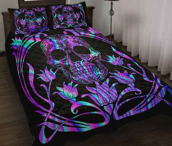 Quilt Bed Set - Skull 17 - Love Quilt Bedding Set