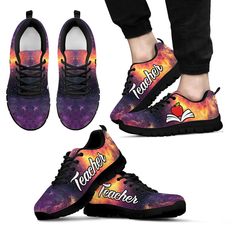 Teacher Galaxy Purple Gold Kd Sneakers, Running Shoes, Shoes For Women, Shoes For Men, Cust- Love Sneakers