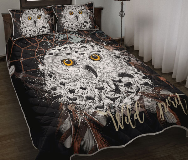 Owl Wild Spirit Quilt Bed Sets - Love Quilt Bedding Set