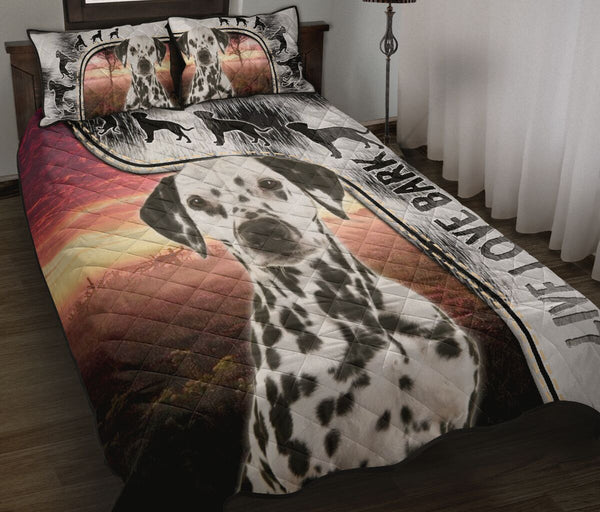 Live Love Bark Dalmatian- Bed Set - Love Quilt Bedding Set