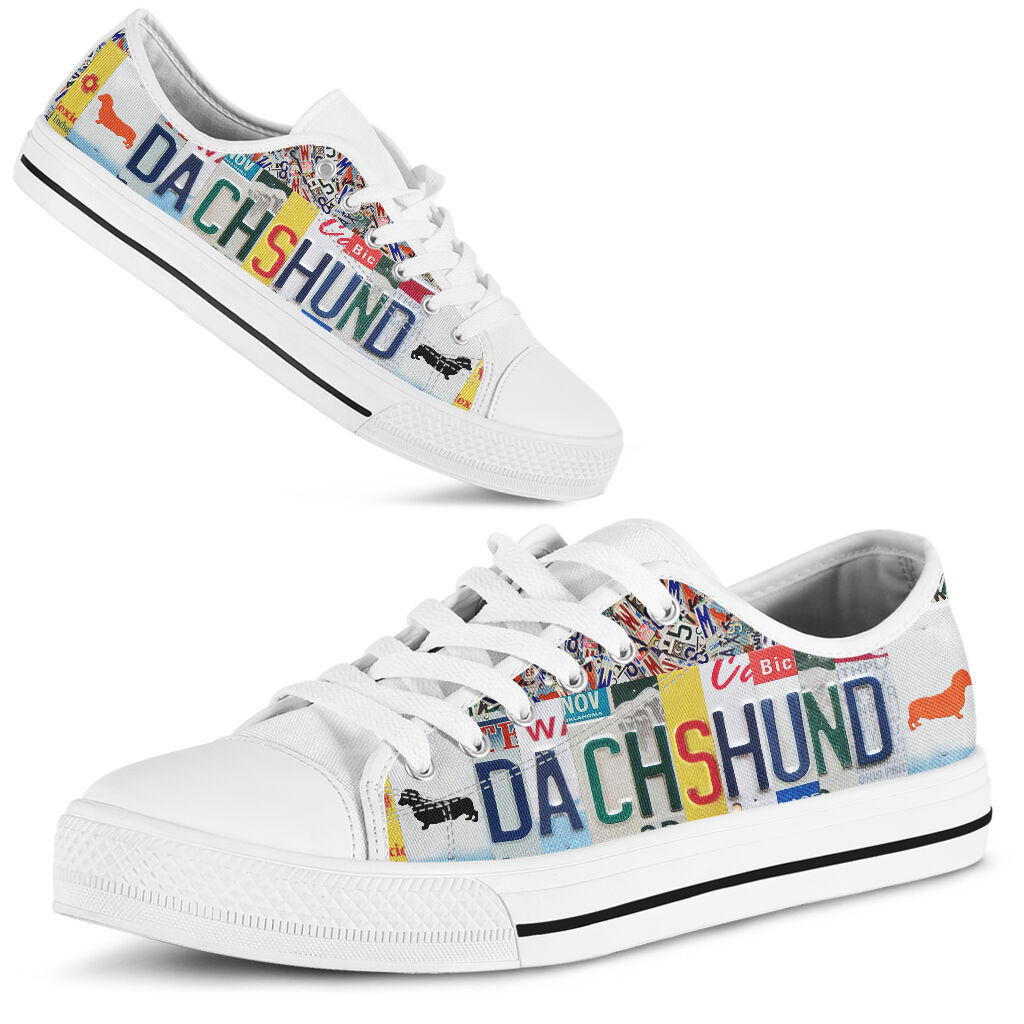 Dachshund Low Top Shoes - Love Low Top Shoes
