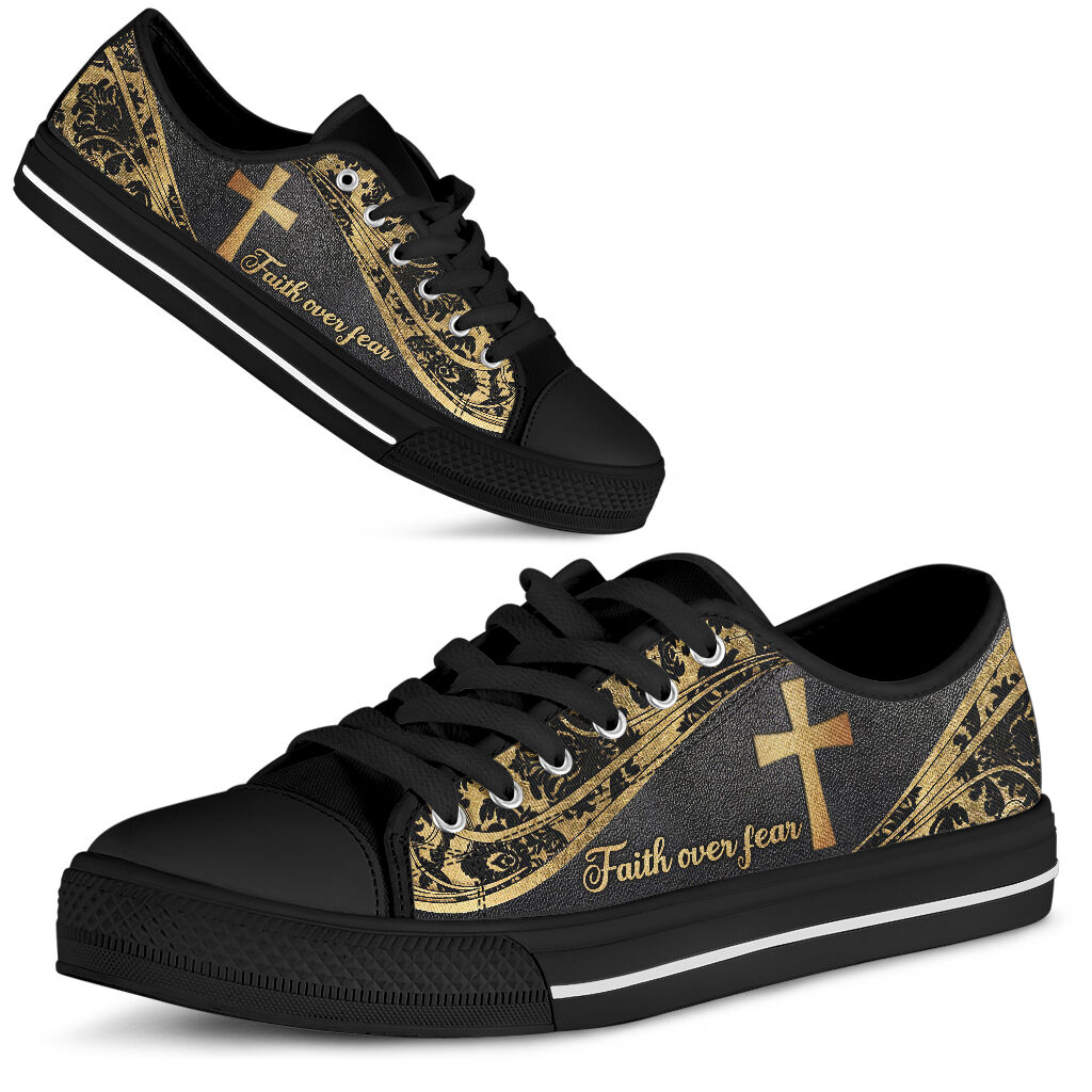 Jesus Cross Lowtop Shoe - Love Love Top Shoes