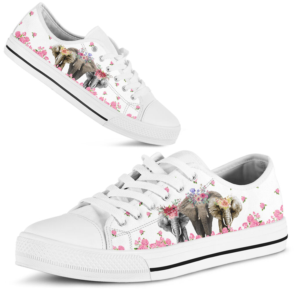 Elephant Flower - Low Top Shoe - Love Love Top Shoes