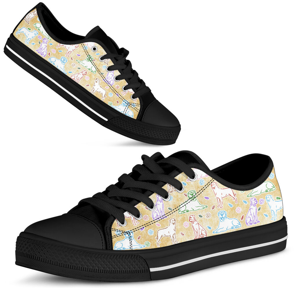 Rottweiler Old Paper - Low Top Shoe - Love Love Top Shoes