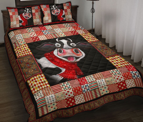 Cow Quilt Bed Set 96 - Love Quilt Bedding Set