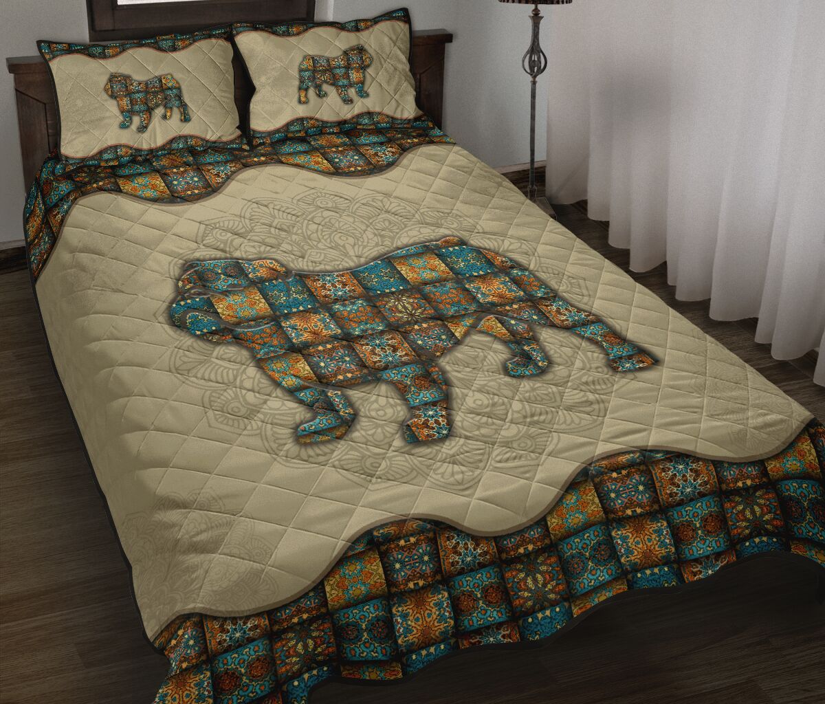 Quilt Bed Set - Mandala - Bulldog 10 - Love Quilt Bedding Set