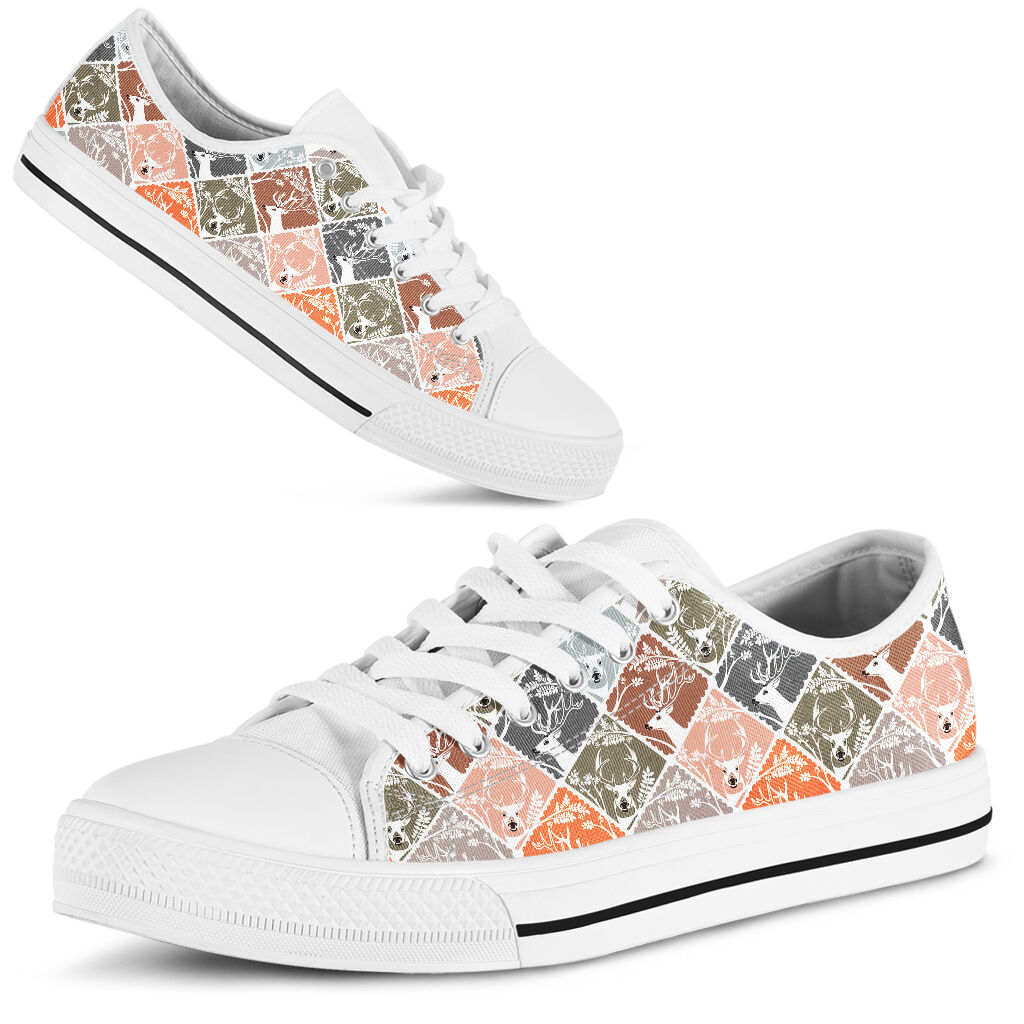 Deer Daily Pattern Low Top 1Shoes