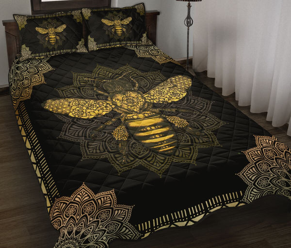 Bee Quilt Bed Set 52 - Love Quilt Bedding Set