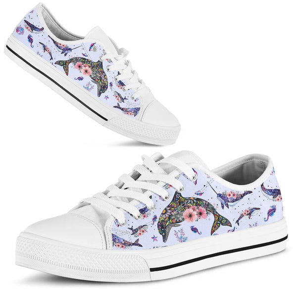 Low Top - Dolphin - Flower Shoe - Love Love Top Shoes