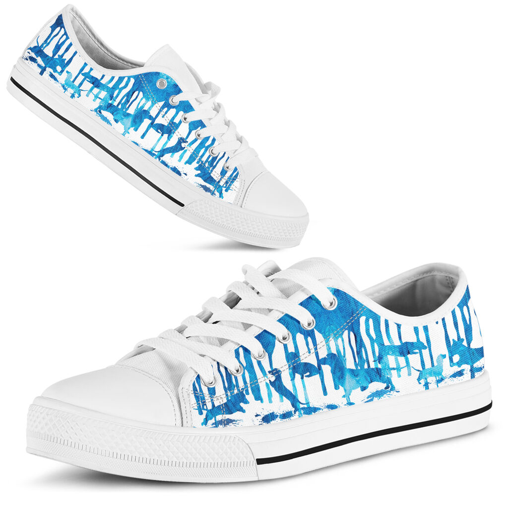 Dachshund Paint Dripping - Low Top Shoe - Love Love Top Shoes