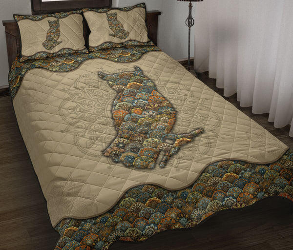 Quilt Bed Set - Owl - Mandala 64 - Love Quilt Bedding Set