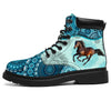 Horse - Vintage Mandala Asboot Aqua Blue Kd - Love All Season Boots