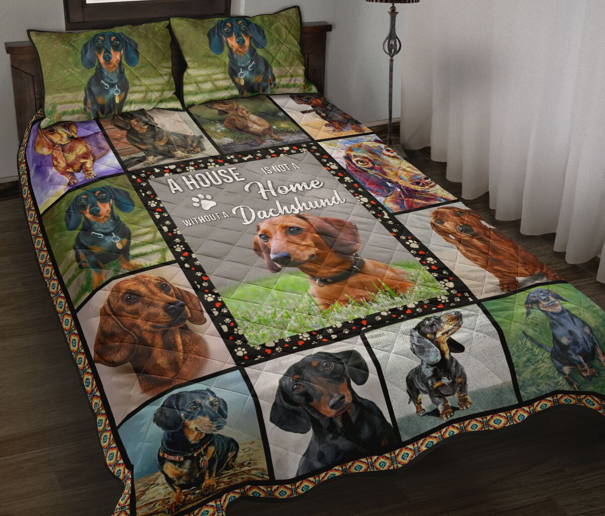 Dachshund A House Not A Home - Quilt Bed Set - Nnd - Love Quilt Bedding Set