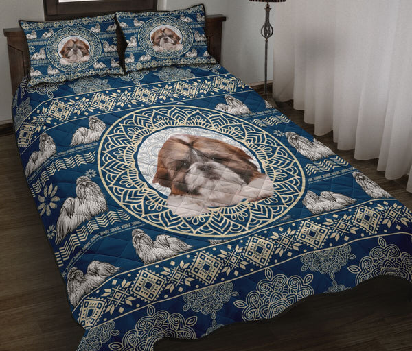 Shih Tzu Mandala Pattern - Bed Set- Love Quilt Bedding Set