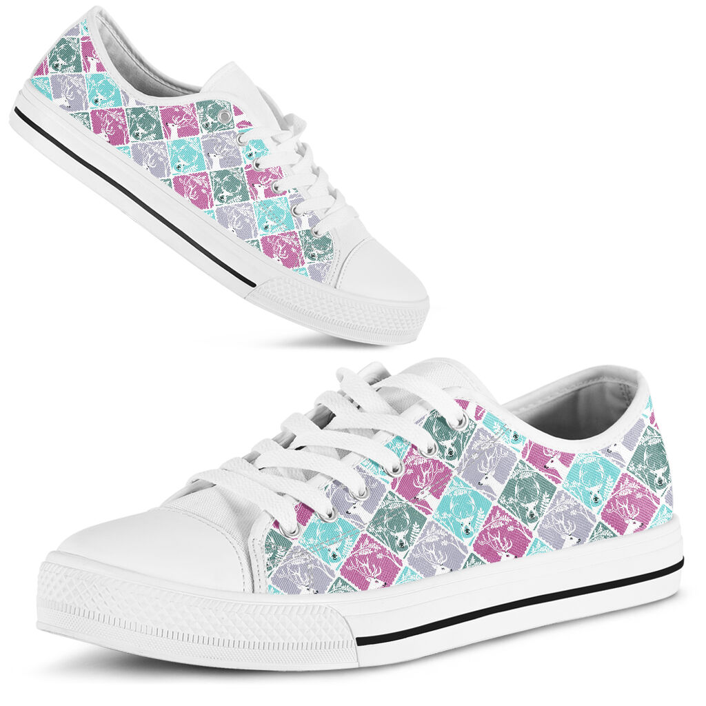 Deer Daily Pattern Low Top Shoes