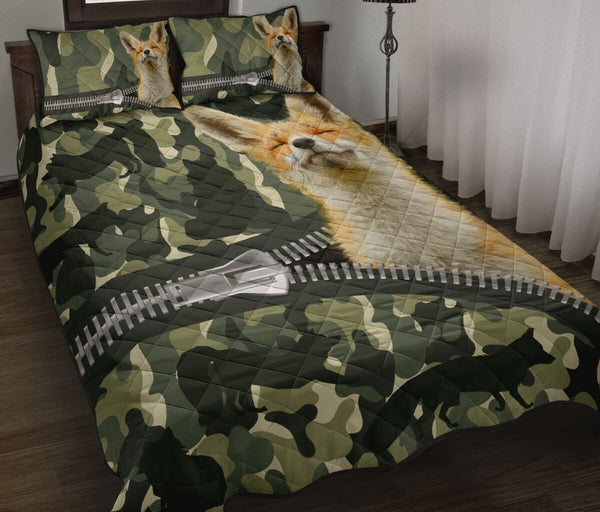 Fox Quilt Bed Set 64 - Love Quilt Bedding Set