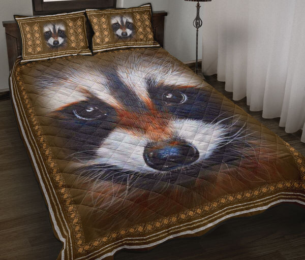 Raccoon Quilt Bed Set 68 - Love Quilt Bedding Set
