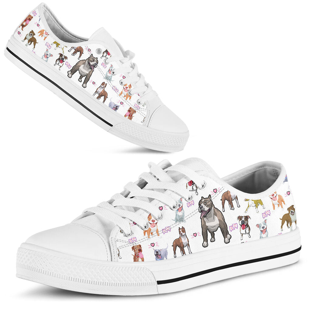 Pitbull White - Low Top Shoe - Love Love Top Shoes