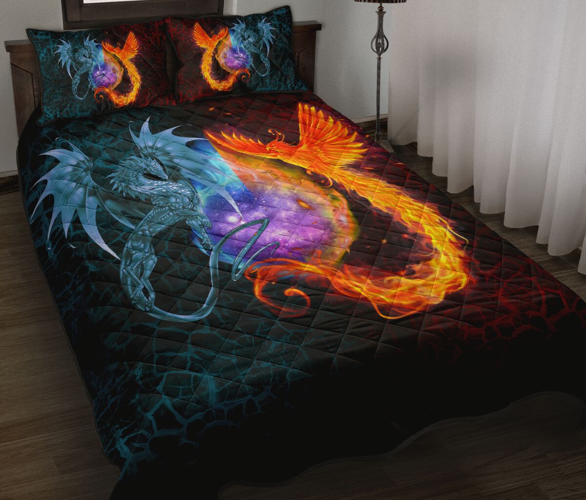 Dragon Art Style Quilt Bed Set 3- Love Quilt Bedding Set