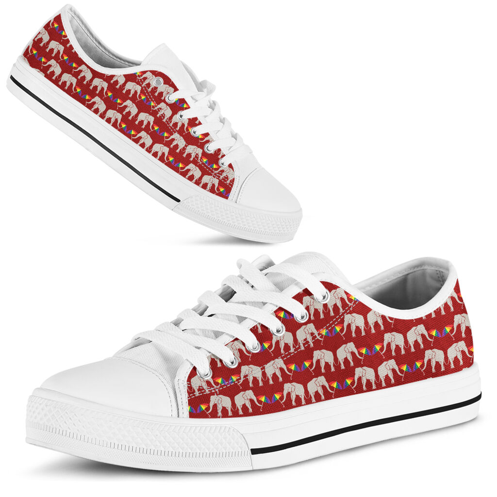 Elephant - Pattern Lgbt Low Top Shoes