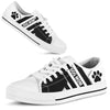 Dog Paw Black Line - Low Top Shoe - Love Love Top Shoes