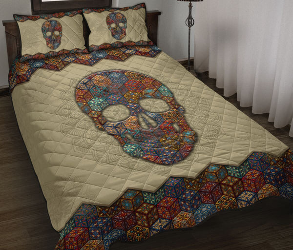 Quilt Bed Set - Skull - Mandala 63 - Love Quilt Bedding Set