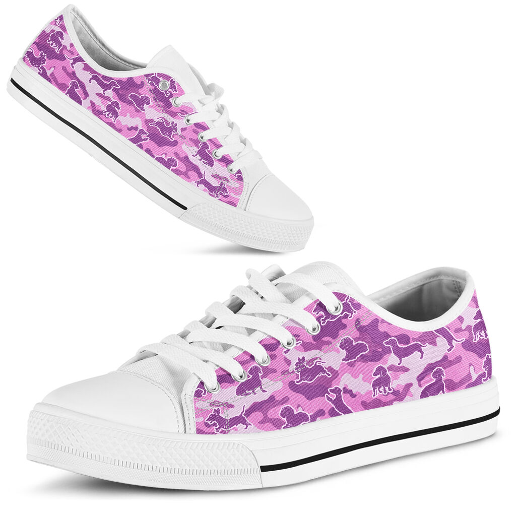 Dachshund Camo Oink Pattern - Low Top - Nnd Shoe - Love Love Top Shoes