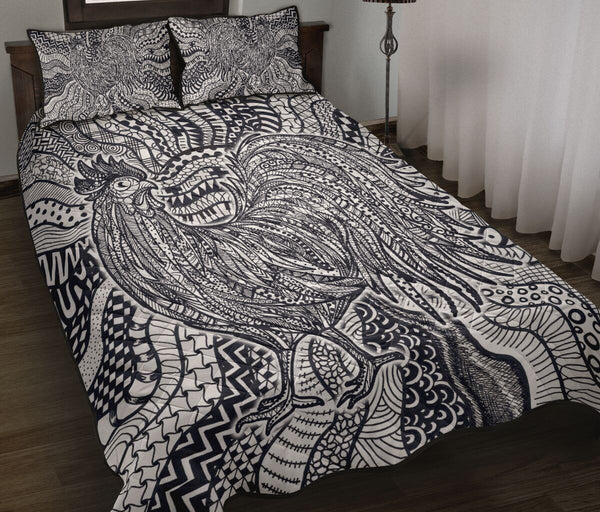 Chicken Farm Monochrome Style Quilt Bed Set - Love Quilt Bedding Set