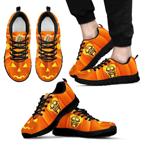 School Bus Pumpkin Shoes Sneakers, Runni- Love Sneakers