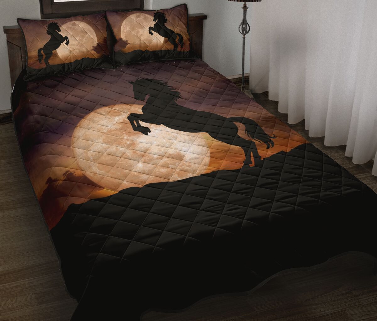 Horse With Moon - Bed Set - Love Quilt Bedding Set