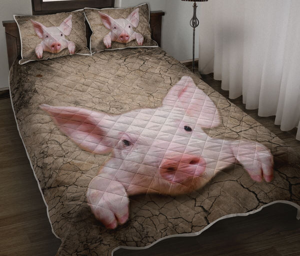 Pig Dry Soil Cracking 3d - Love Quilt Bedding Set