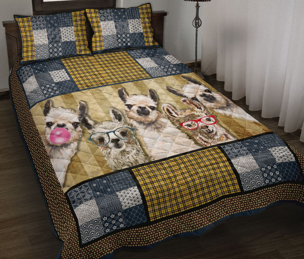 Llama Quilt Bed Set 29 - Love Quilt Bedding Set