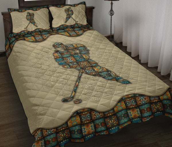 Quilt Bed Set - Mandala - Hockey 44 - Love Quilt Bedding Set