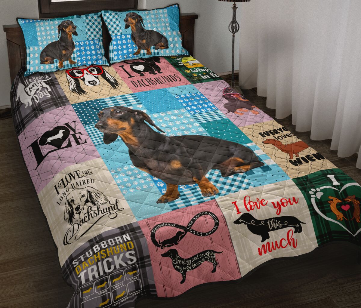 Dachshund Caro - Bed Set - Love Quilt Bedding Set