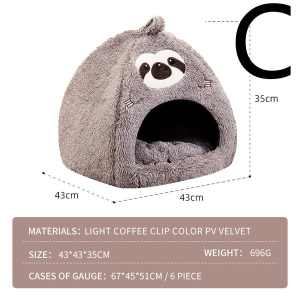 Sloth Pet Nest Plus Velvet Warm Plush Sofa