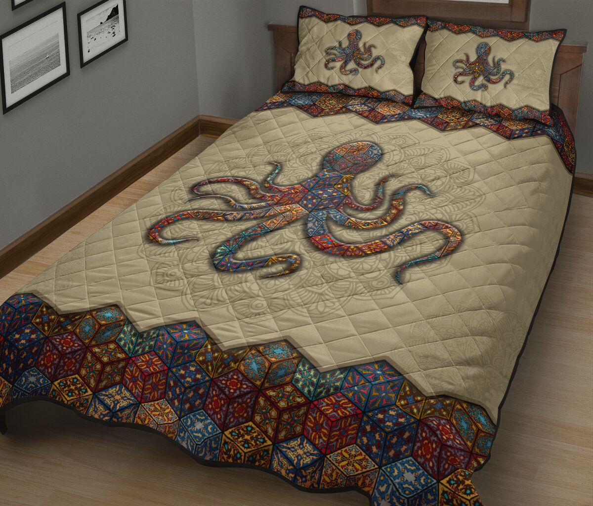 Quilt Bed Set - Mandala - Octopus 99 - Love Quilt Bedding Set