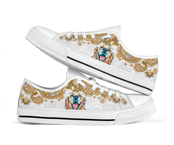 Golden Retriever Jesus Low Top Shoes - Love Low Top Shoes