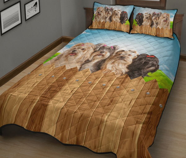 Shih Tzu Fence - Bed Set - Love Quilt Bedding Set