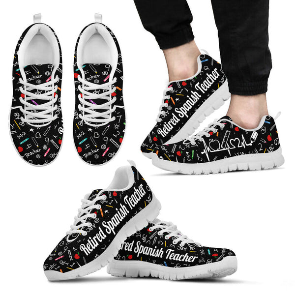 Retired Spanish Teacher Sneakers, Runni- Love Sneakers