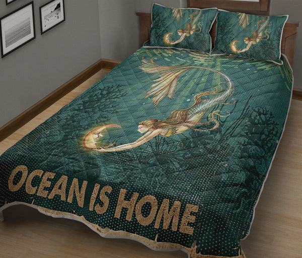 Moon Mermaid - Quilt Bed Set - Nnl - Love Quilt Bedding Set