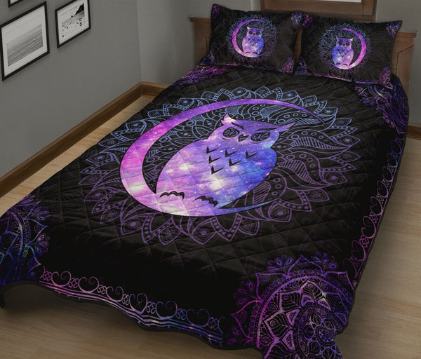 Owl Mandala Quilt Bed Set - Love Quilt Bedding Set